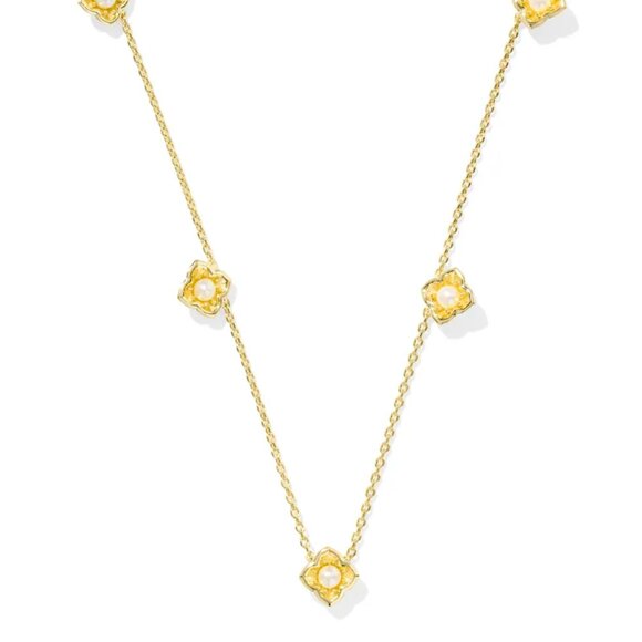 NEW Kendra Scott Dira 18k Gold Vermeil Pearl Strand Necklace - Picture 2 of 2